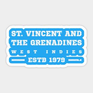 St Vincent and the Grenadines Estb 1979 West Indies Sticker